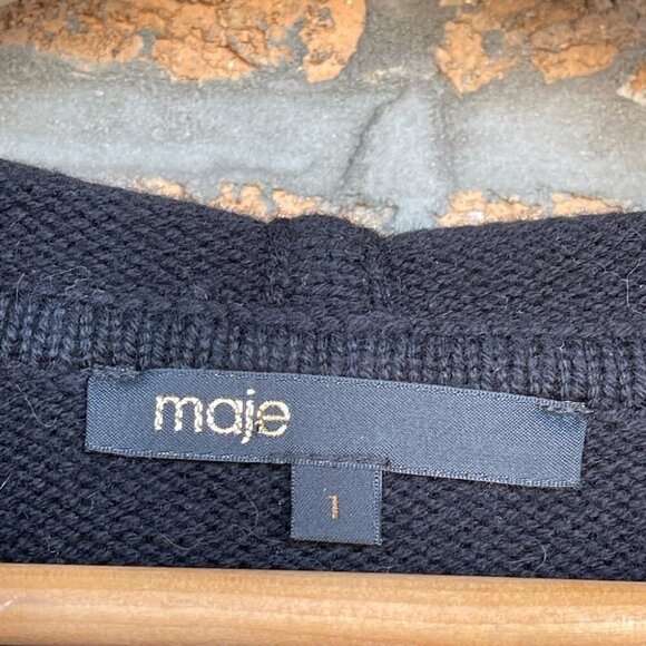 MAJE Major ‘Dream tomorrow’ embroidered knitted hoody size 1 - Picture 5 of 7